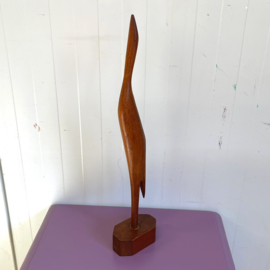 Vintage houten kraanvogel