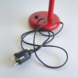 Rode seventies bureaulamp