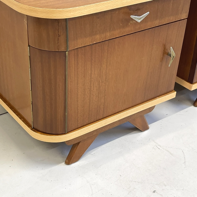 Set vintage nachtkastjes