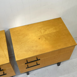 Set vintage nachtkastjes