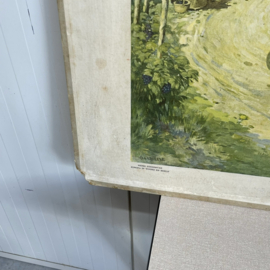 Brocante schoolplaat wijnbouw