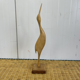 Vintage kraanvogel hout
