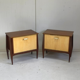 Set vintage nachtkastjes