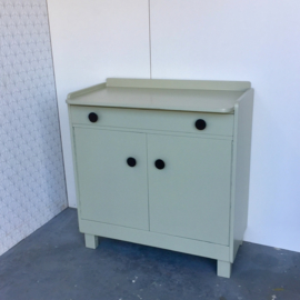 Olijf vintage commode