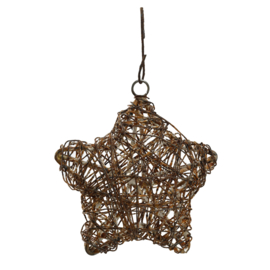 IJzeren kerst ster ornament hanger S