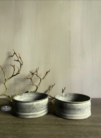 Zinken waxinelicht houder