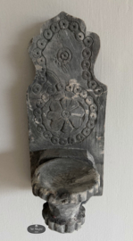 Oud houten wand kandelaar
