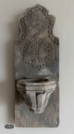 Oud houten wand kandelaar