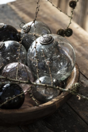 Christmas ornament pebbled glass Clear Ø9,5 cm