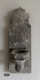 Oud houten wand kandelaar