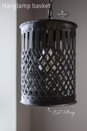 Smeedijzeren hanglamp basket