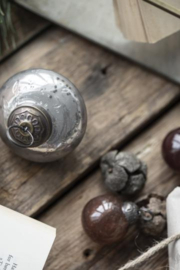 Christmas ornament bubbled glass Silver Ø5,2 cm
