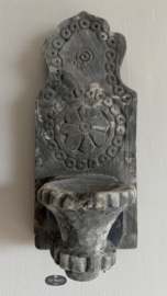Oud houten wand kandelaar