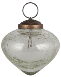 Christmas ornament bubbled glass Clear Ø6,3 cm