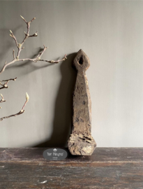 Oud houten wand kandelaar (linker)