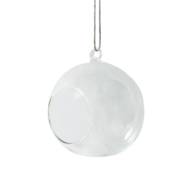 Glazen waxinelicht houder hanger Leeff L
