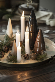 Zakje met 8 Christmas ornaments mini Grey