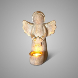 Engel waxinelicht houder met ster Jewel Brynxz