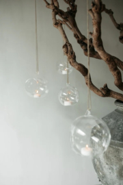 Glazen waxinelicht houder hanger Leeff S