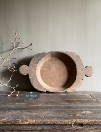 Oude houten schaal