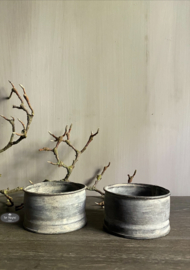 Zinken waxinelicht houder