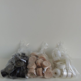 Waxinelichtjes zwart 6 cm (20 stuks)