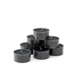 Waxinelichtjes zwart 4 cm (60 stuks)