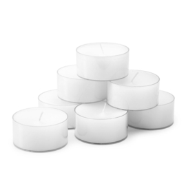 Waxinelichtjes wit 6 cm (20 stuks)