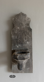 Oud houten wand kandelaar