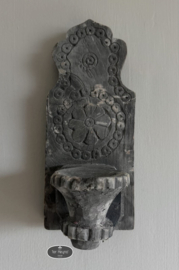 Oud houten wand kandelaar