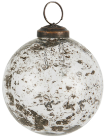 Christmas ornament pebbled glass Clear Ø8cm