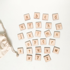Houten alfabet letters
