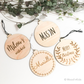 Houten kerstbal | met naam