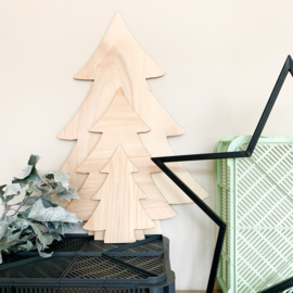 Houten kerstboom | Groot