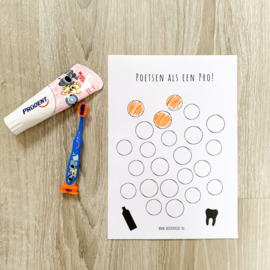 Gratis printable | Tandenpoetsen als een pro!