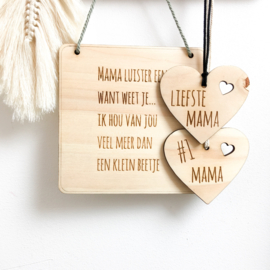 Bordje met tekst | Voor mama