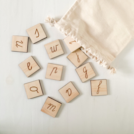 Houten schrijf letters