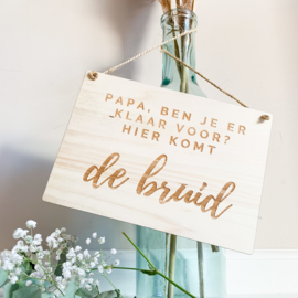 Houten bord bruidskinderen | Bruid