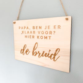 Houten bord bruidskinderen | Bruid