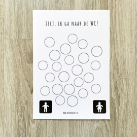 Gratis printable | Jeej ik ga naar de WC!