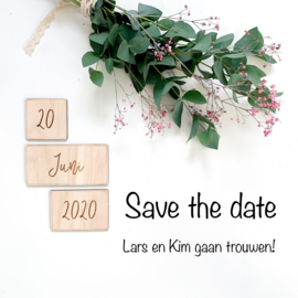 Houten datum kaarten | Save the date