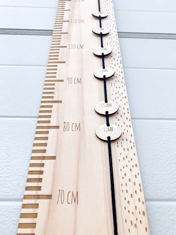 mixer optocht kleuring Groeimeter | Houten groeimeter | Wood'nKids