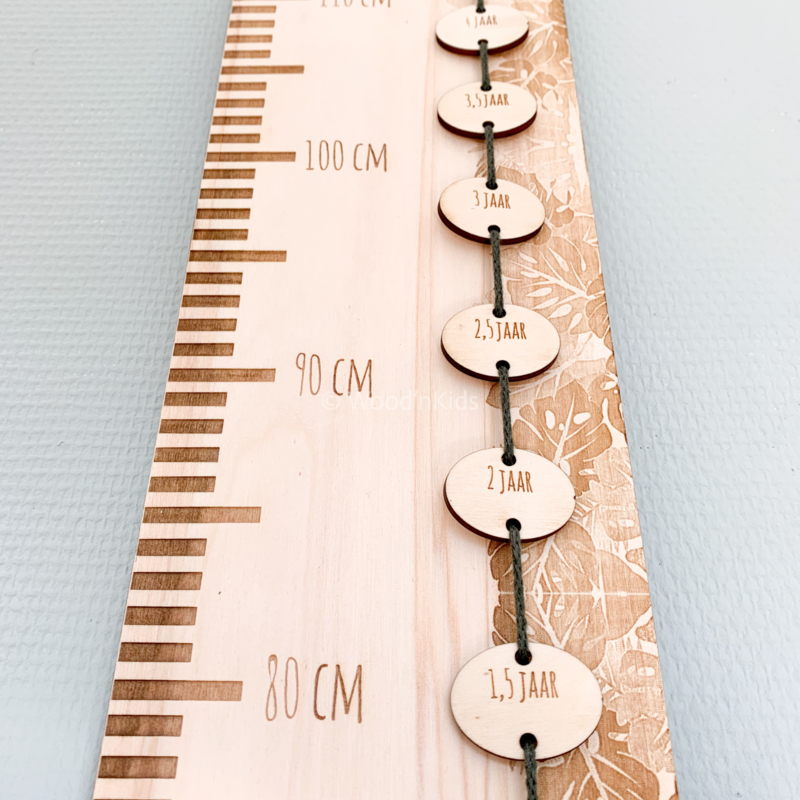 Ritmisch Maken pauze Groeimeter | Houten groeimeter | Wood'nKids