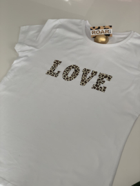 “L O V E” Leopard Black or White T-shirt