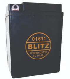 Motor ACCU 01611 GEL 6V 16 Ah BLITZ met Deksel