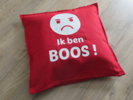 Kussenhoes 'Ik ben BOOS!'