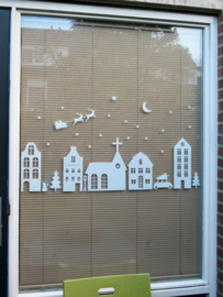 Statische raamsticker set Sint en Kerst