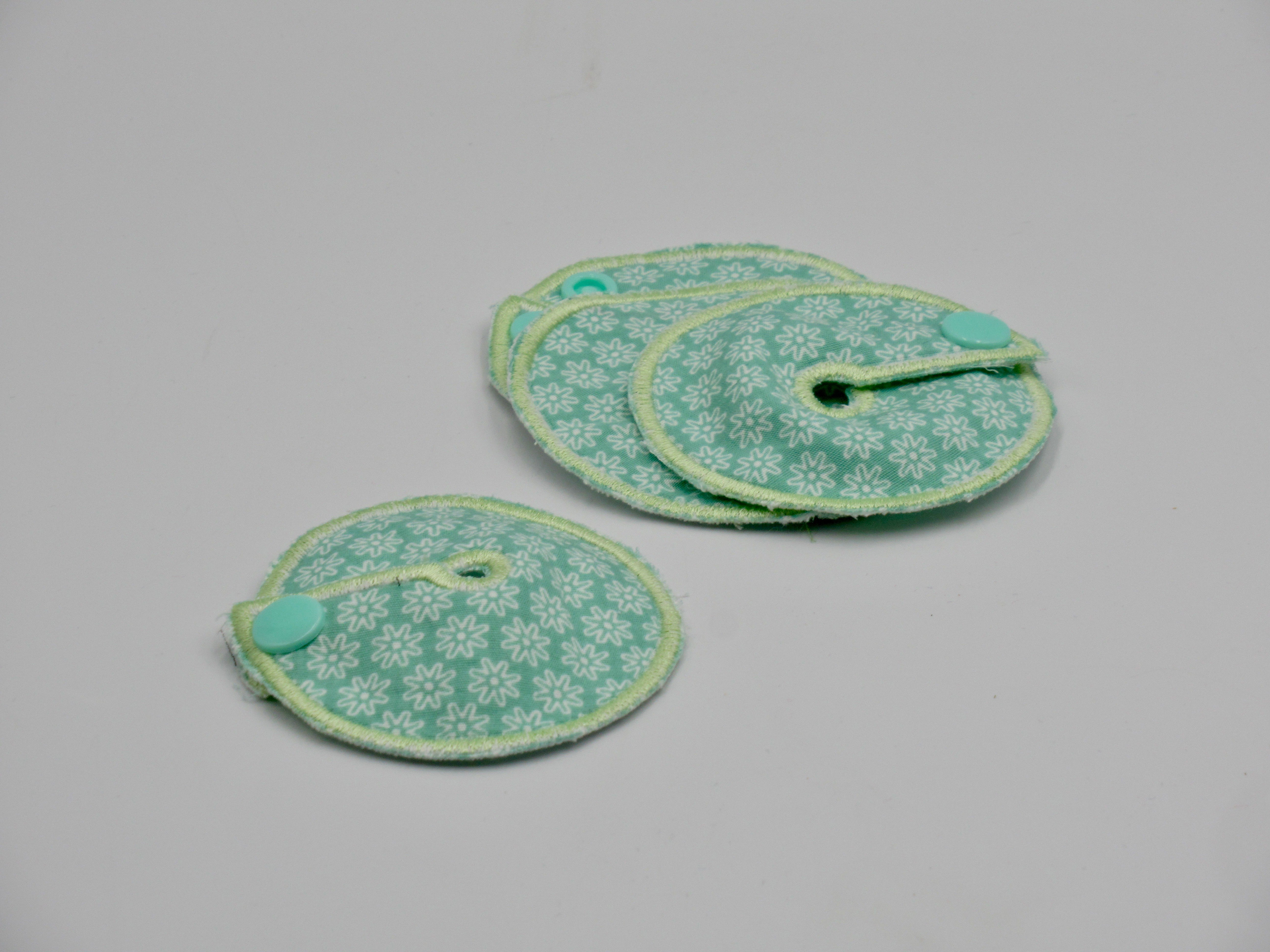 Sondepad | G-tube cover | Mint groen bloemetje