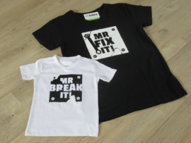 T-shirt set | Mr. break it! + Mr. fix it!  (zoon + vader)