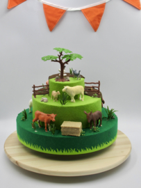 Verjaardagstaart met boerderijdieren